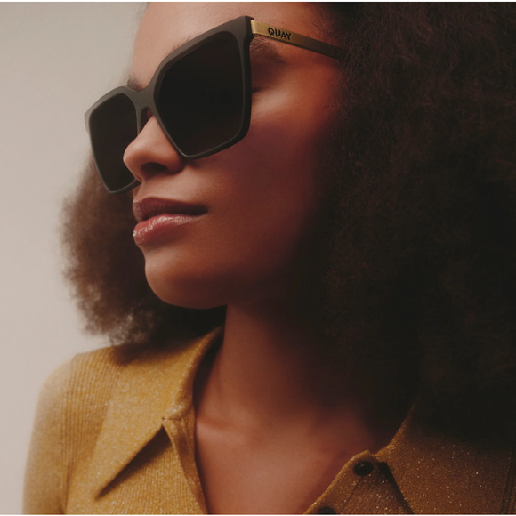 Quay Australia LEVEL UP REMIXED Sunglasses - Matte Black/Smoke Polarized - NWT - Picture 3 of 13